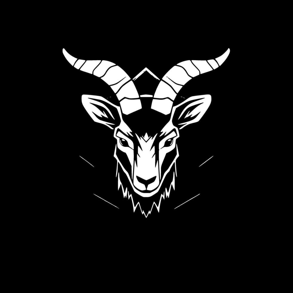 Goat - Black and White Isolated Icon - illustration vector