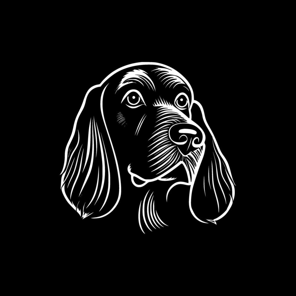 perro, minimalista y sencillo silueta - ilustración vector