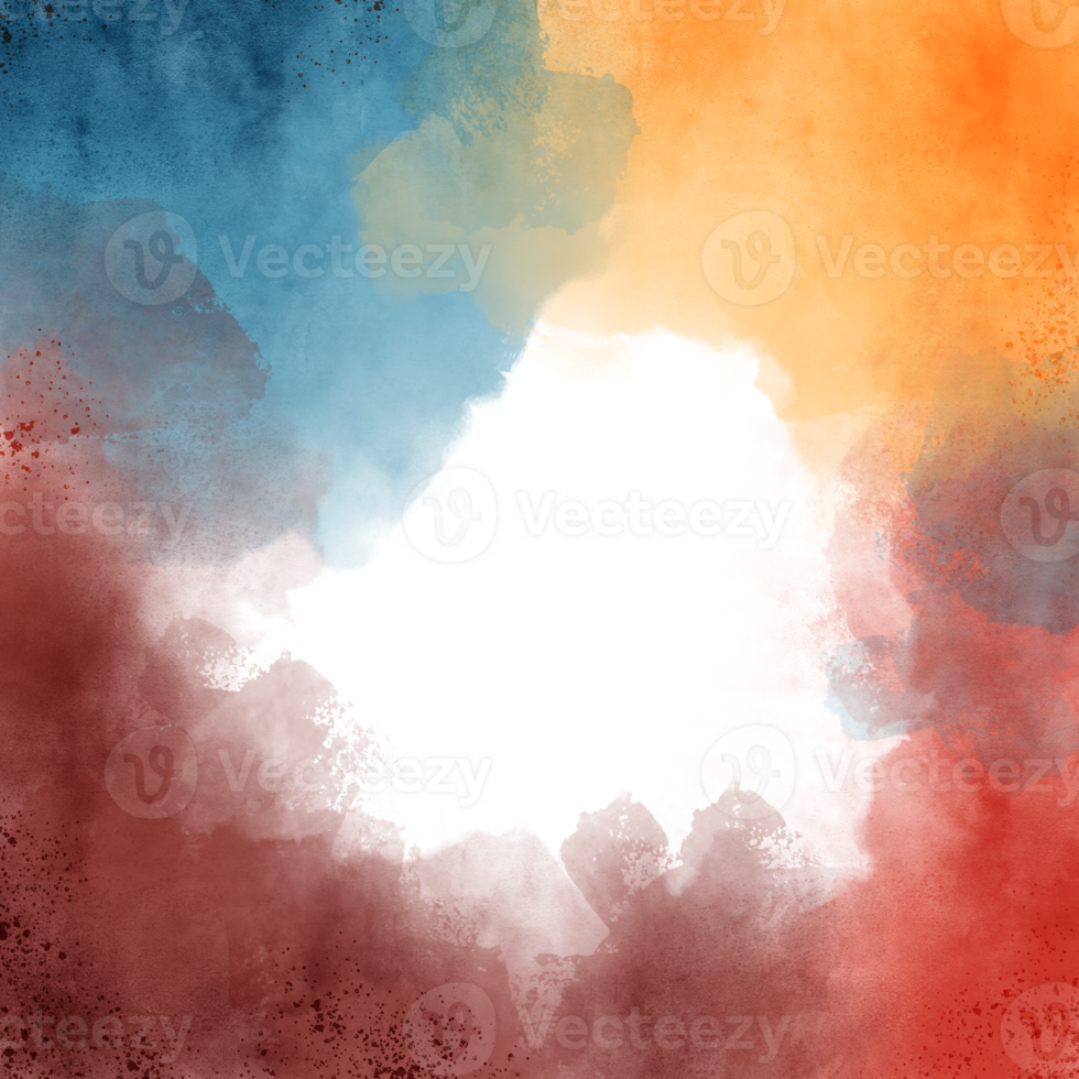 Blue, Orange, Red, Maroon watercolor brush stroke png