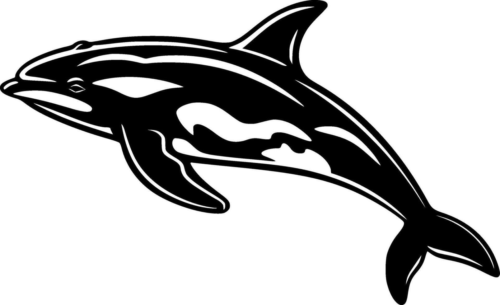 Orca, Minimalist and Simple Silhouette - illustration vector