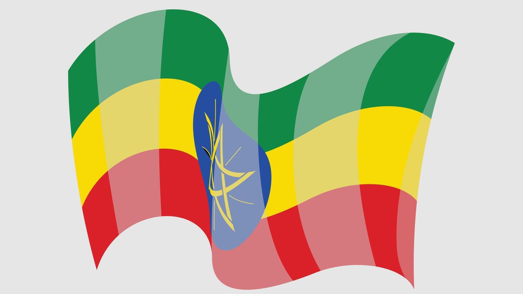 3d estilo bandera de benin país ilustración vector