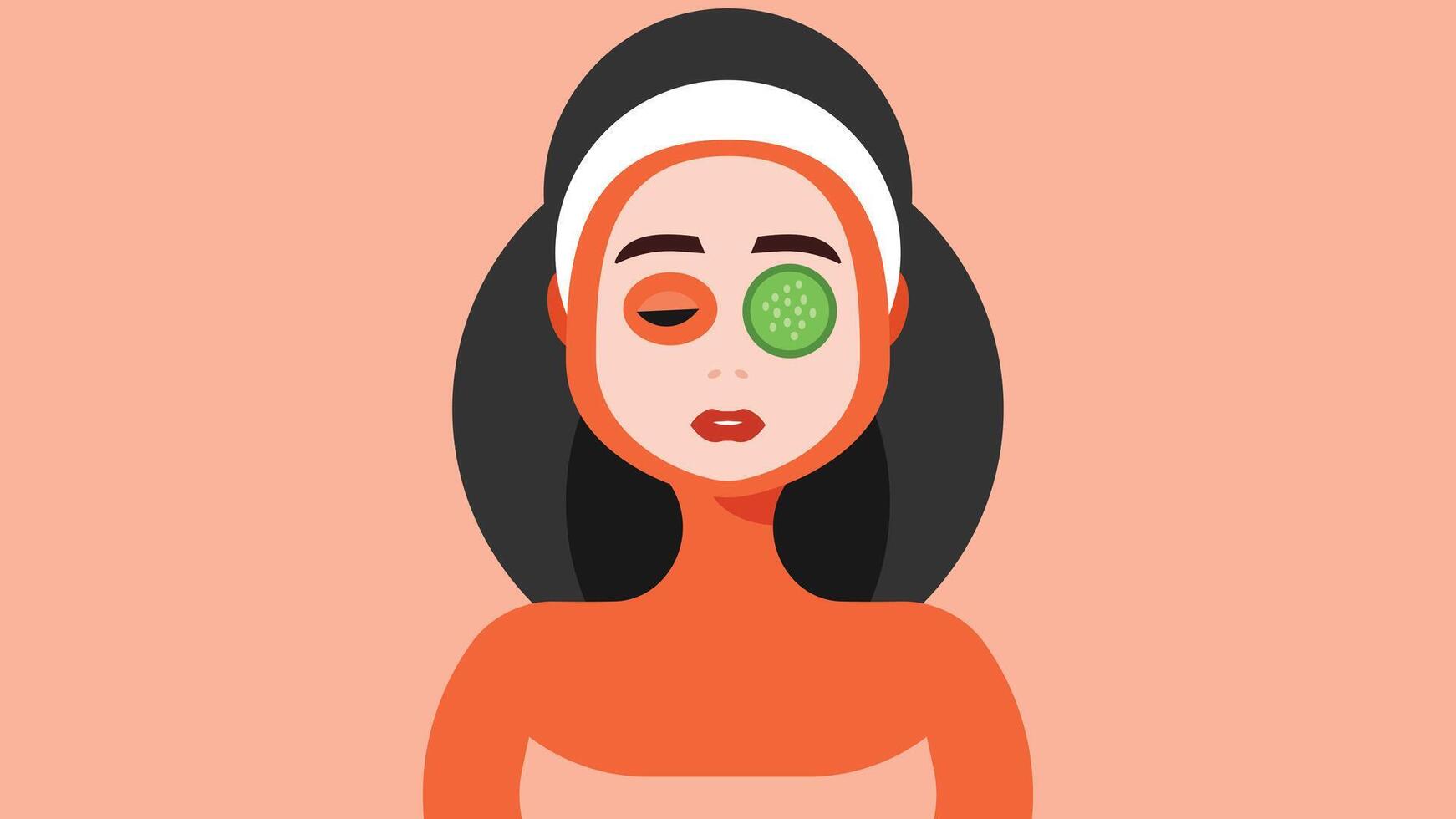 belleza spa para mujer relajación y masaje ilustración vector