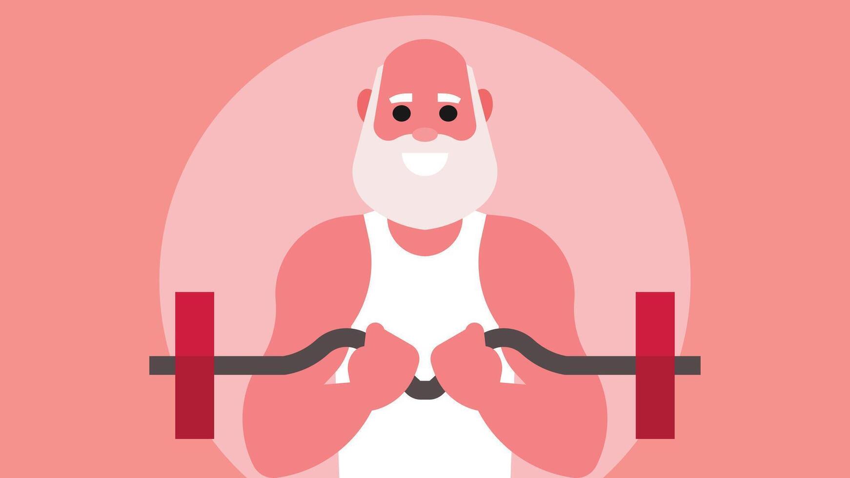 senior person enjoying his life after retirement from work vector