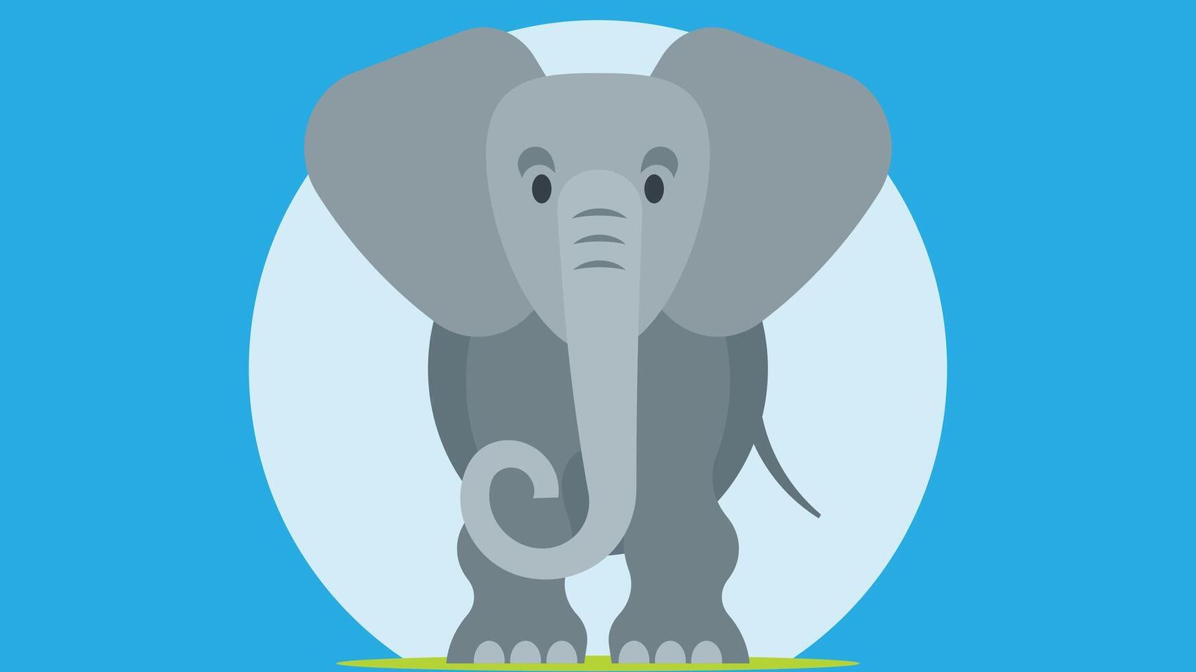 Circus elephant icon isolated illustration vector