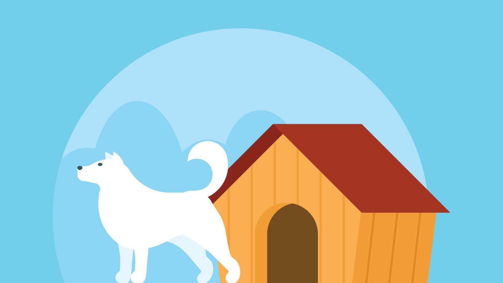 perro casa en el yarda vistoso para niños libros colorante libros vector