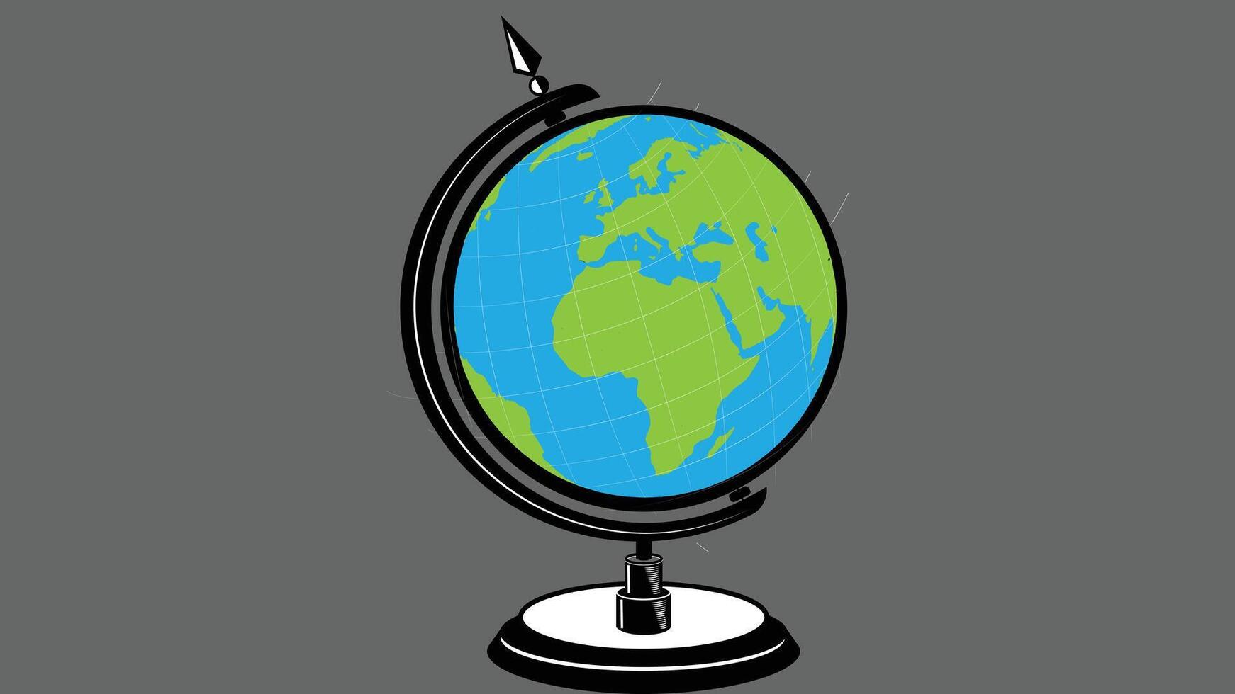 world map globe illustration vector