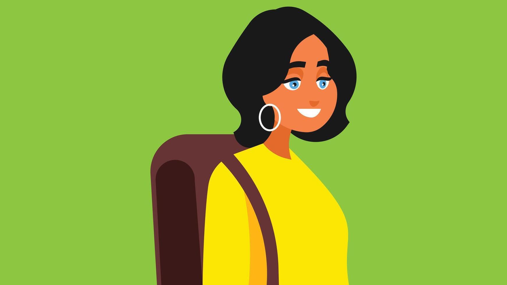 Female character enjoys influencers lifestyle in life and getting the max out of it vector