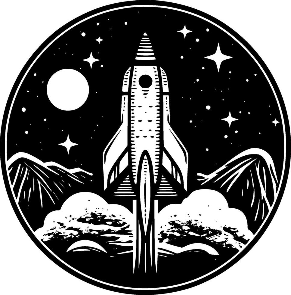 Space, Minimalist and Simple Silhouette - illustration vector
