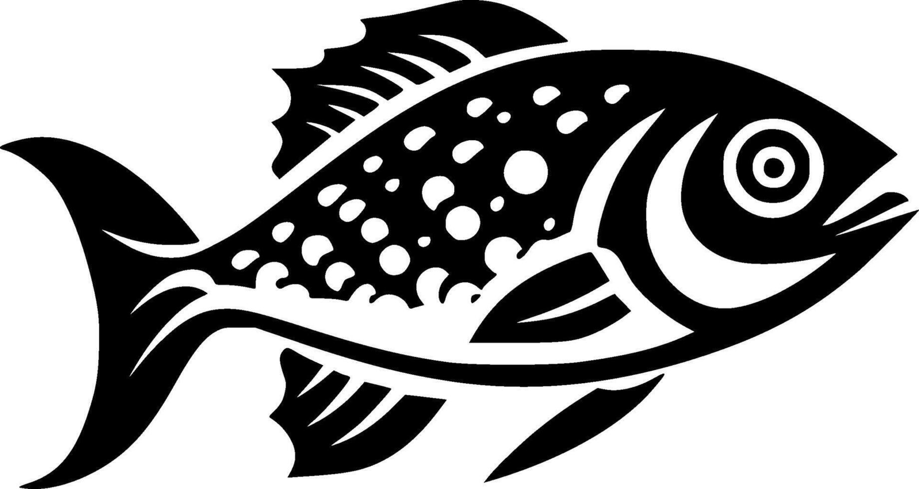 Fish, Minimalist and Simple Silhouette - illustration vector