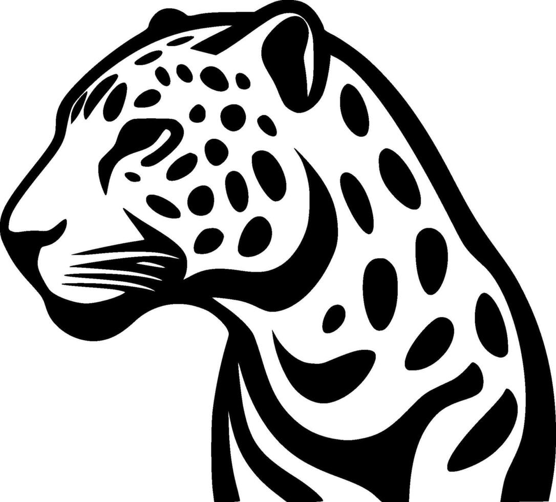 leopardo, minimalista y sencillo silueta - ilustración vector