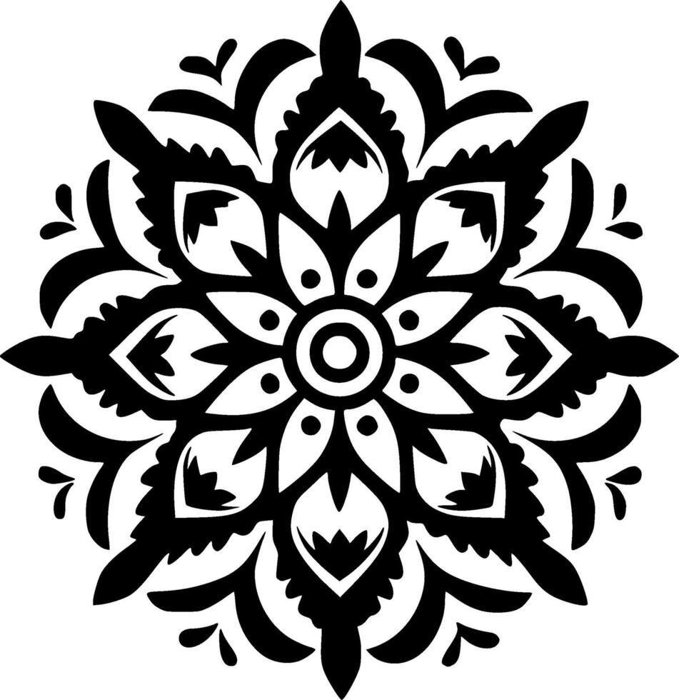 Mandala, Minimalist and Simple Silhouette - illustration vector