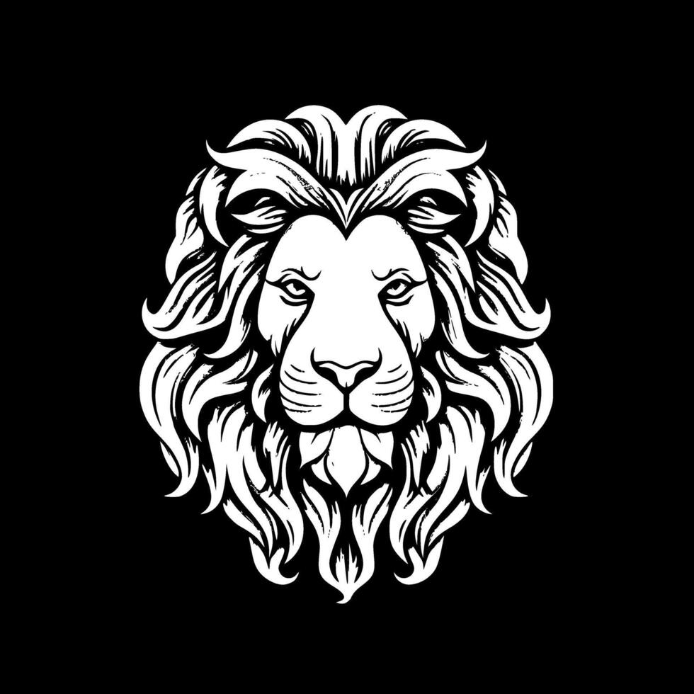 Lion, Minimalist and Simple Silhouette - illustration vector