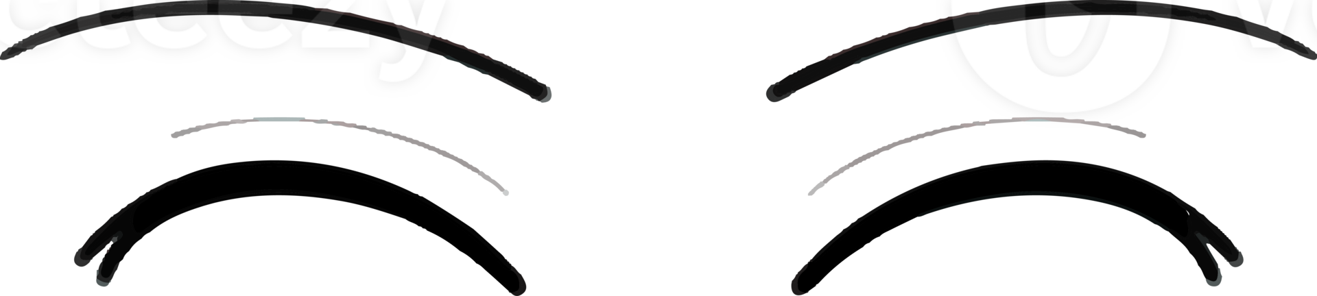 quadrinho olhos expressão png