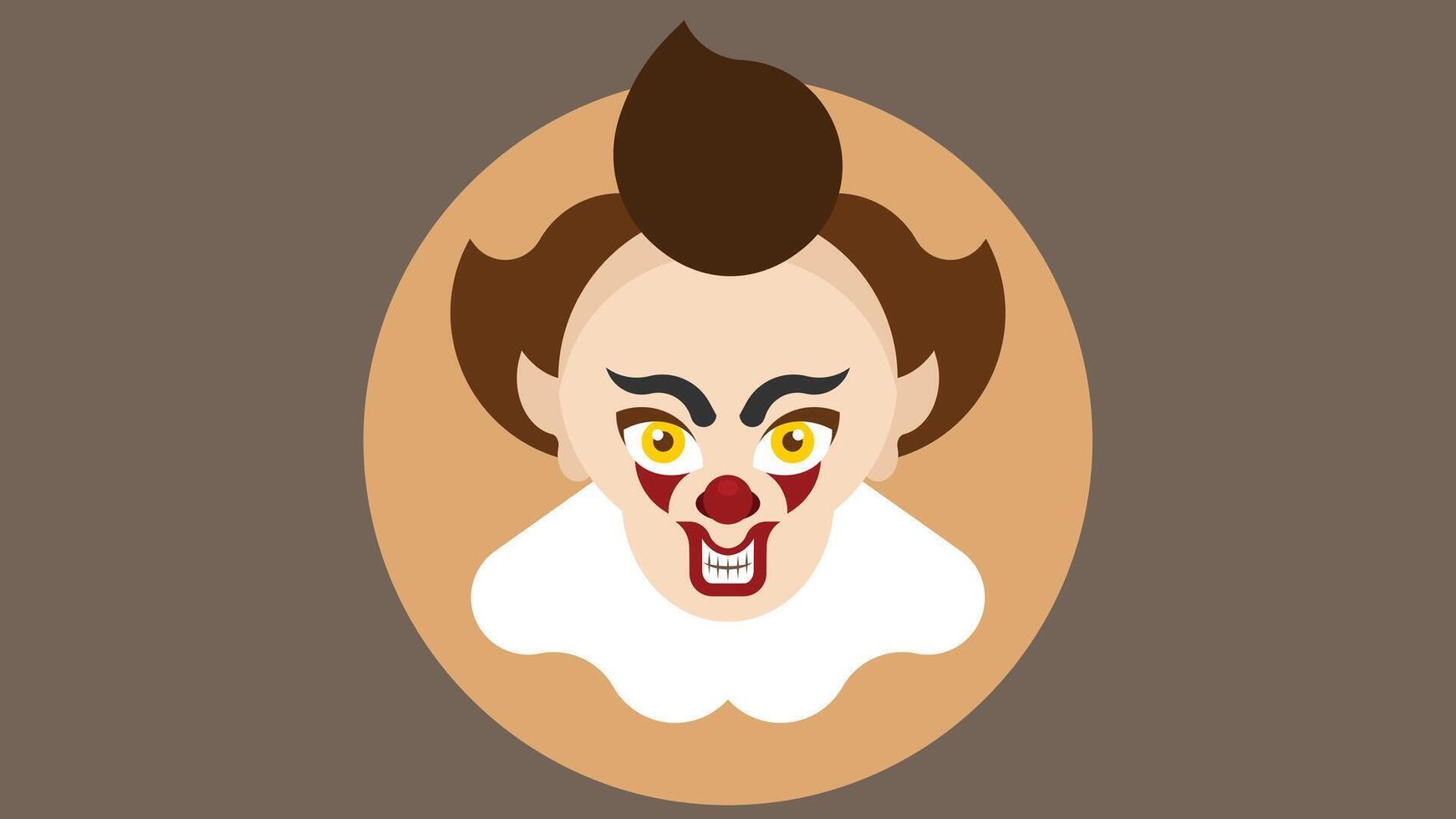 Halloween clown mask character for party isolated abstract illustration vector