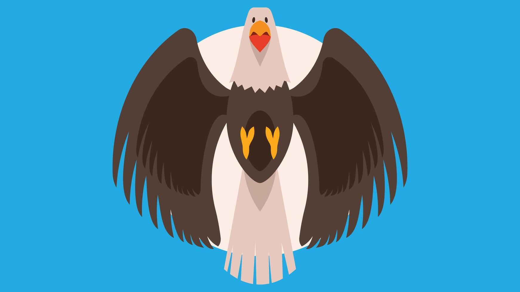 un águila dibujos animados personaje para colorante libros y niños libros vector