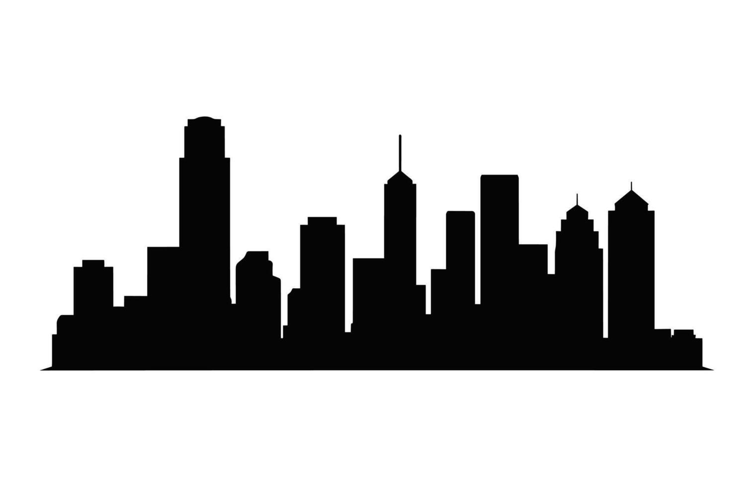 Houston City Skyline Silhouette isolated on a white background vector