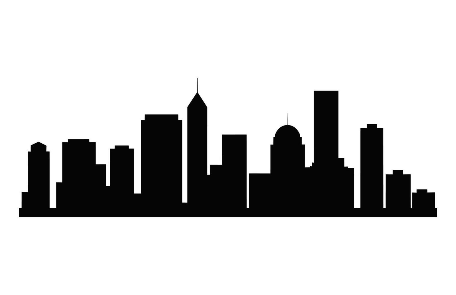 Houston City Skyline Silhouette isolated on a white background vector