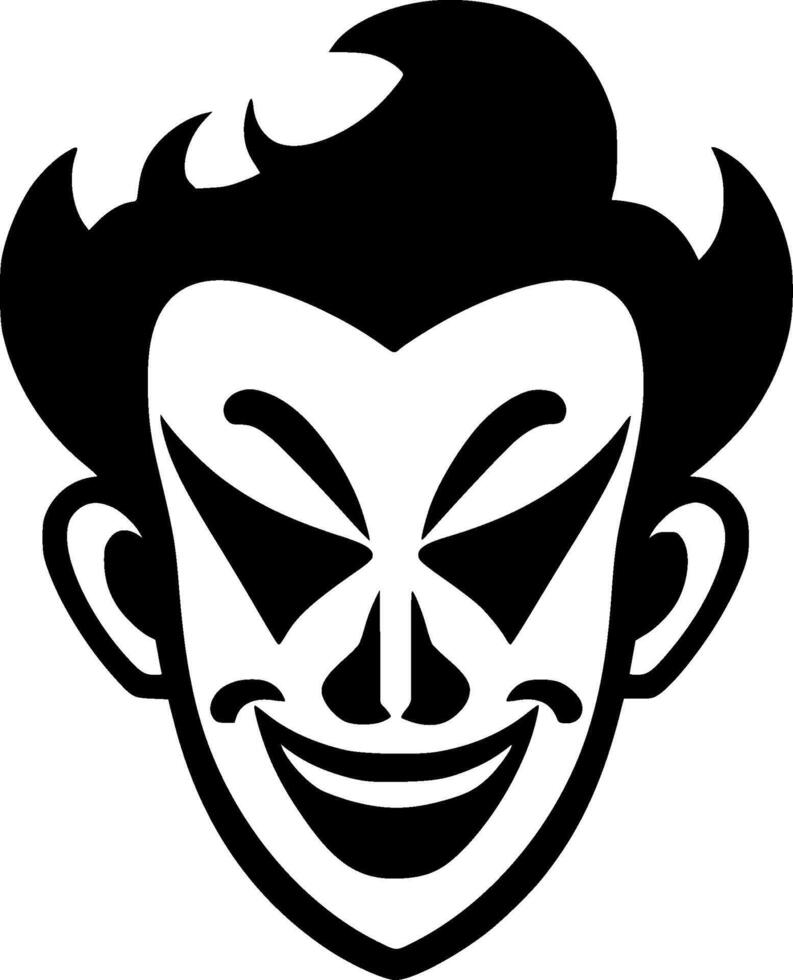 Clown, Minimalist and Simple Silhouette - illustration vector