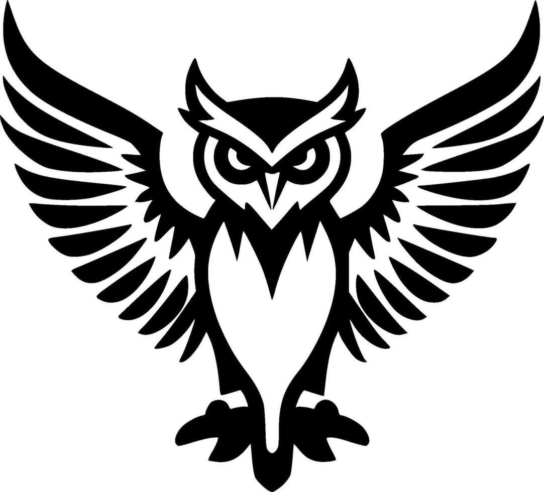 Owl, Minimalist and Simple Silhouette - illustration vector
