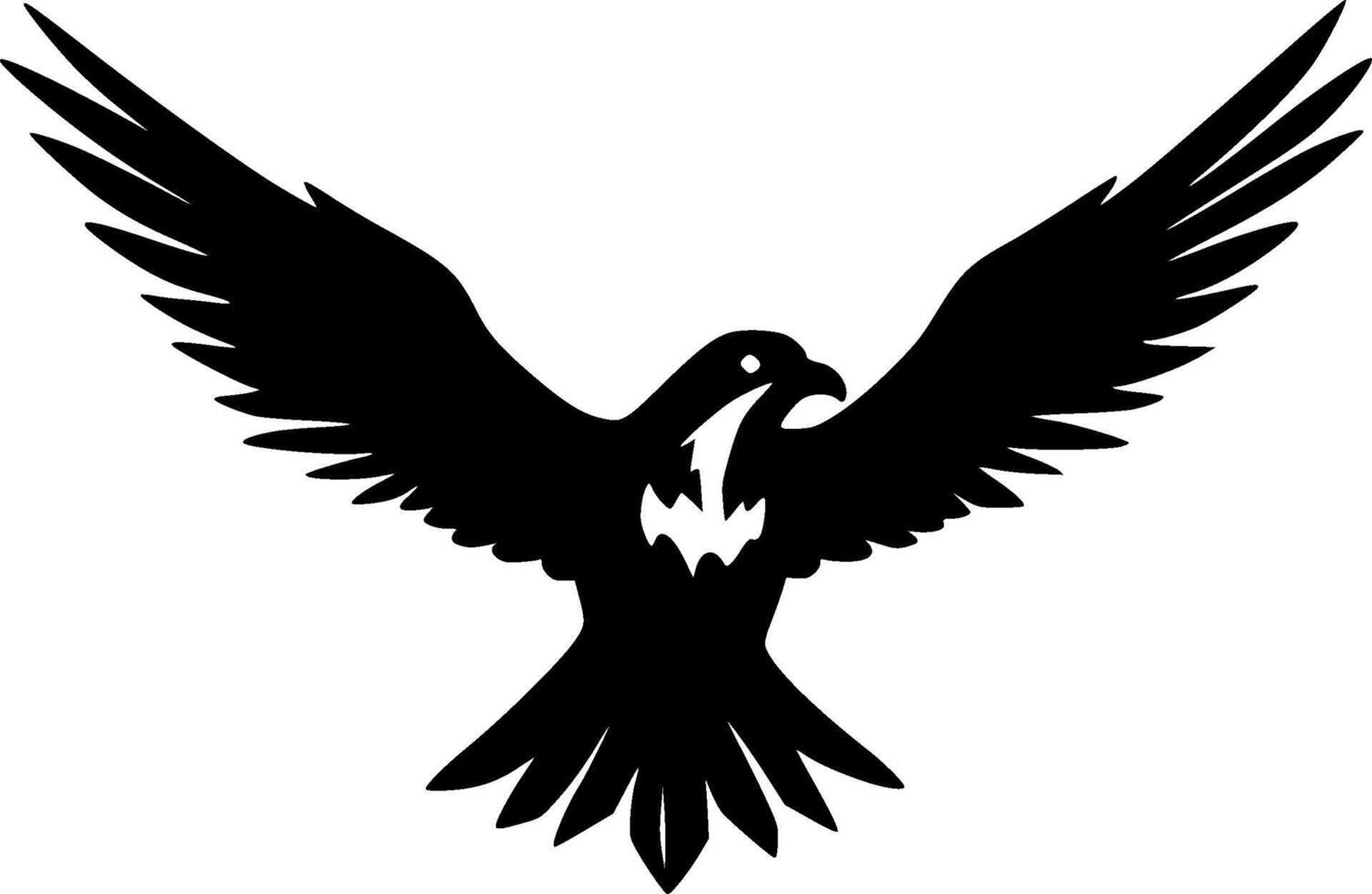 petrel - negro y blanco aislado icono - ilustración vector