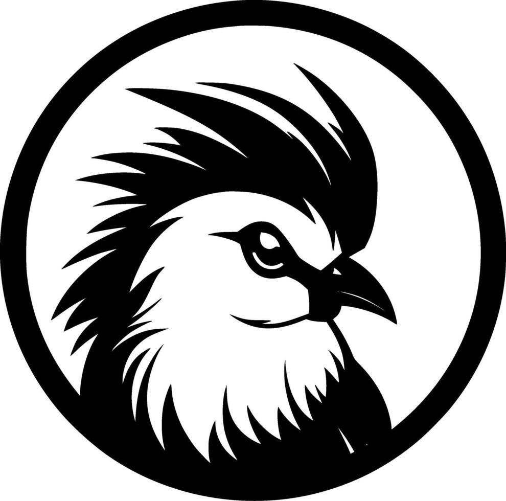 Cockatoo, Black and White illustration vector