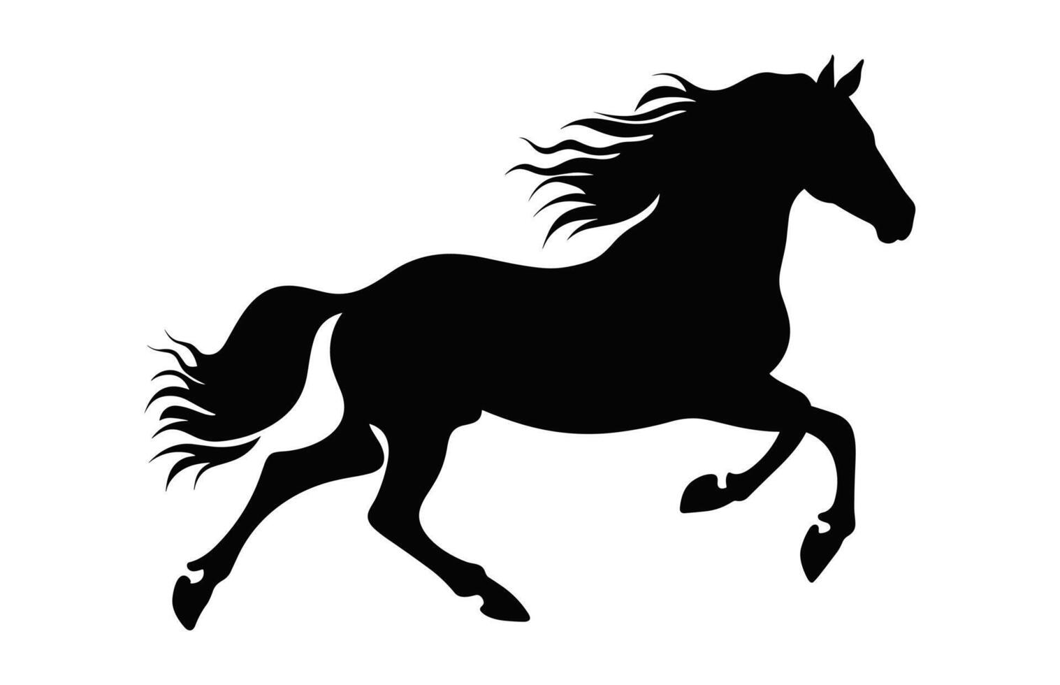 Horse Silhouette isolated on a white background vector