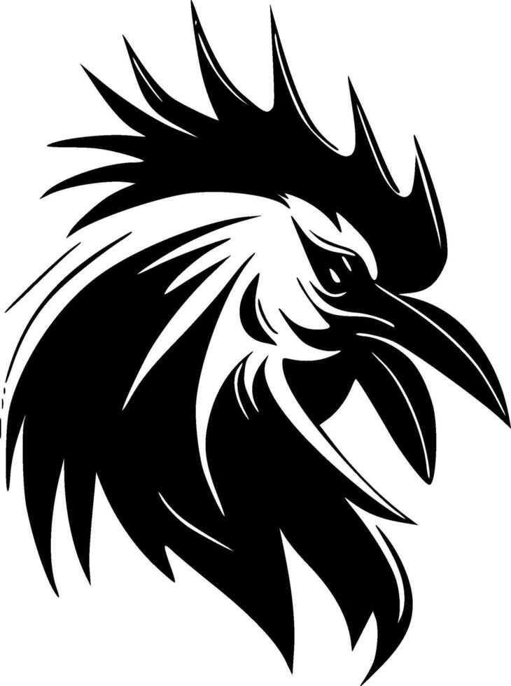 Rooster, Minimalist and Simple Silhouette - illustration vector