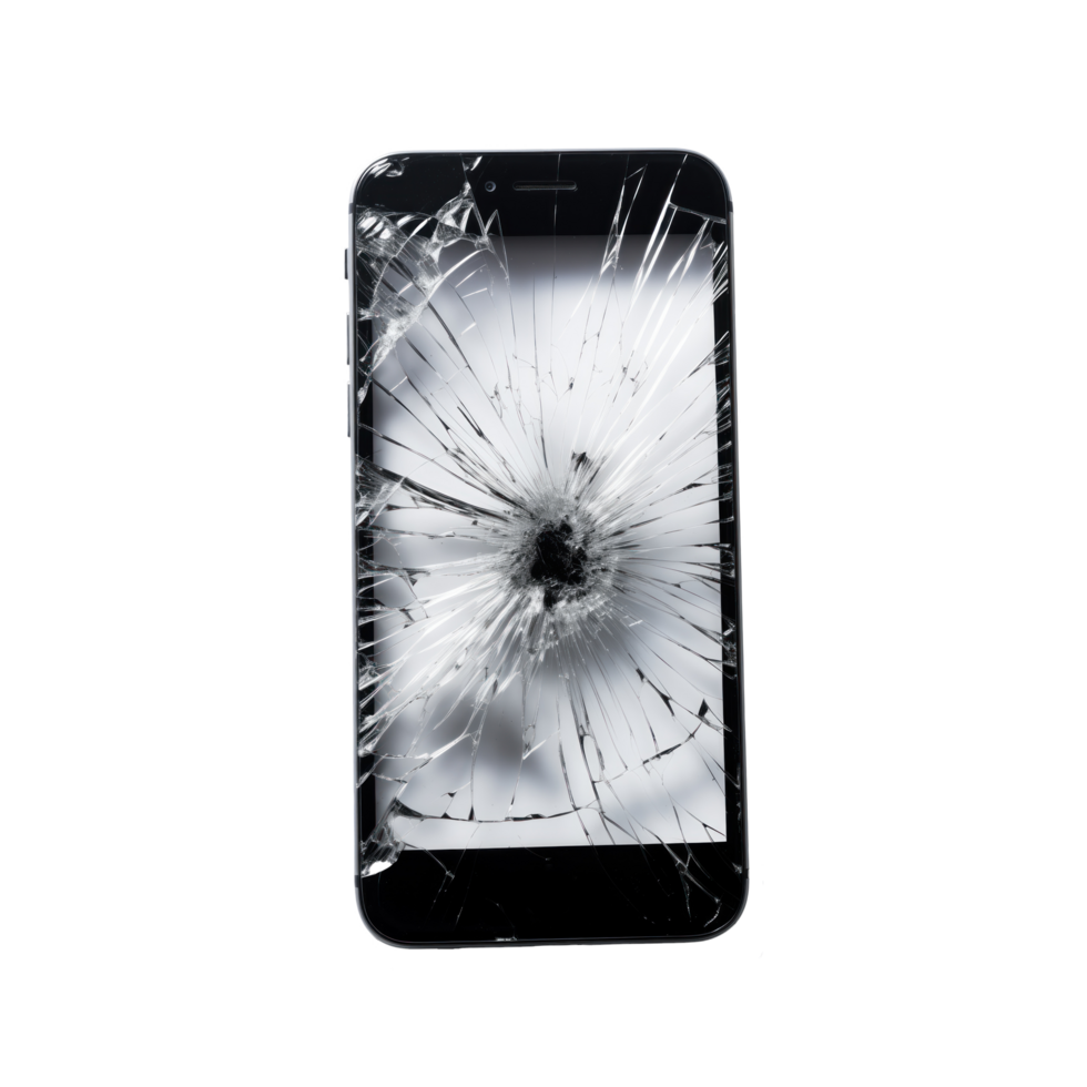 Smartphone with broken screen 42885710 PNG