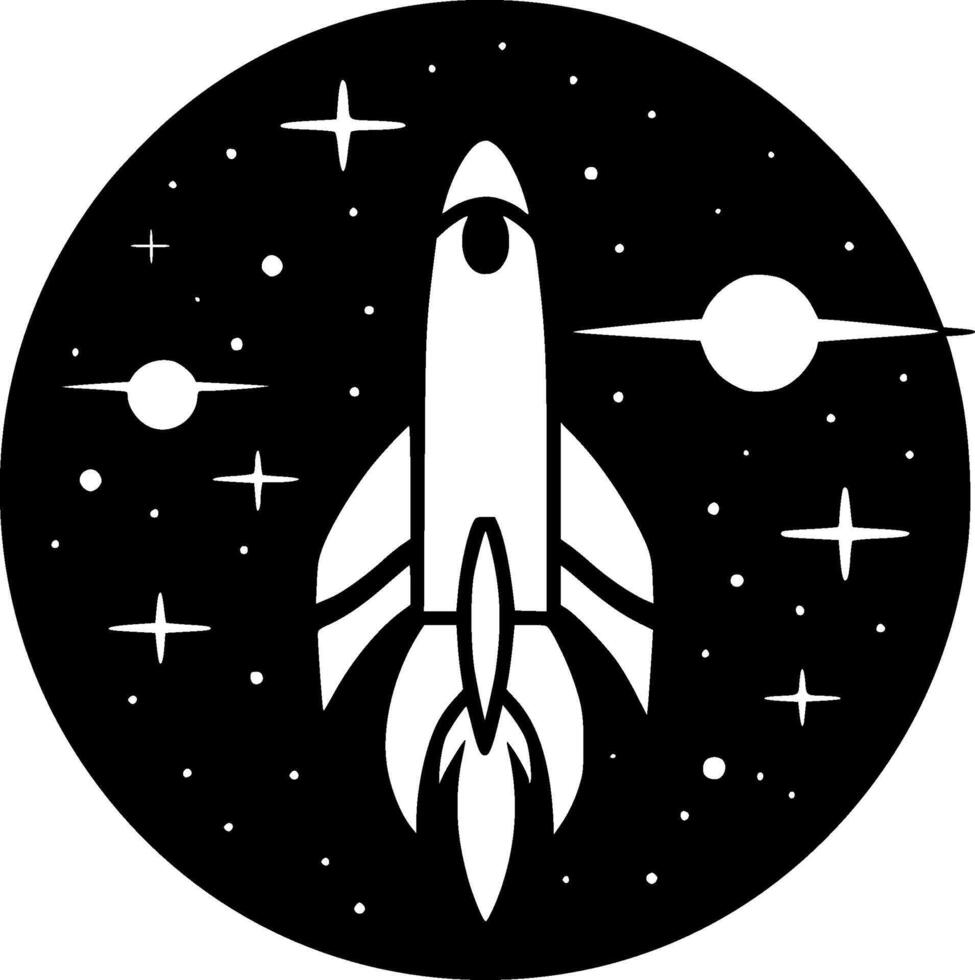 Space, Minimalist and Simple Silhouette - illustration vector