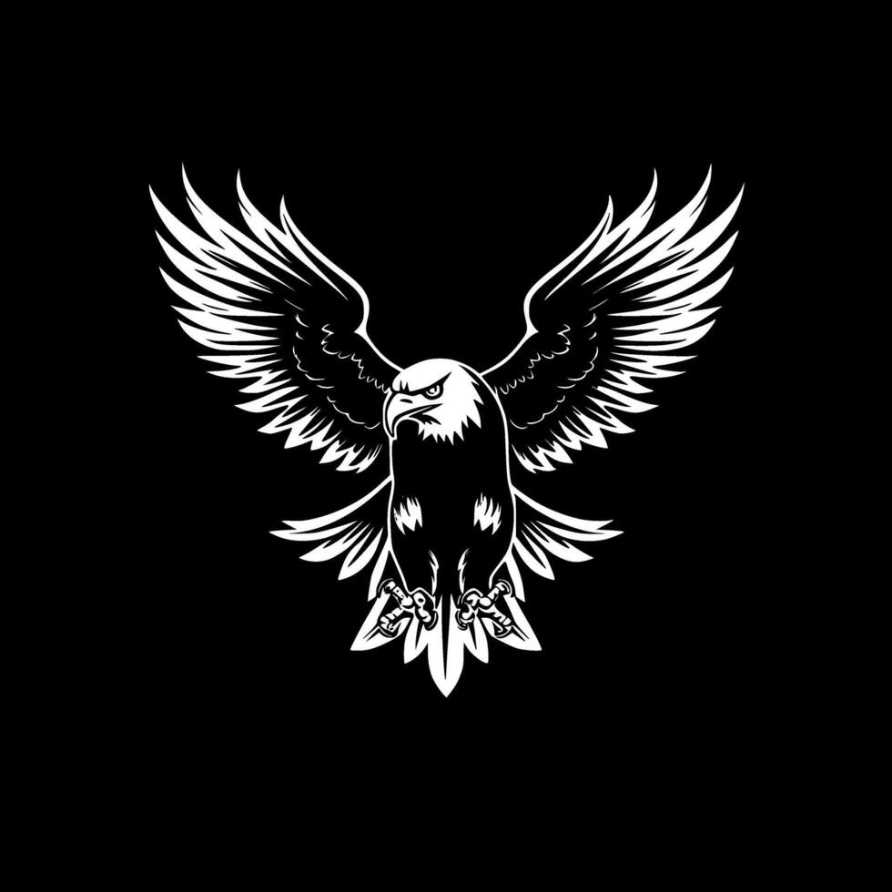 águila - minimalista y plano logo - ilustración vector