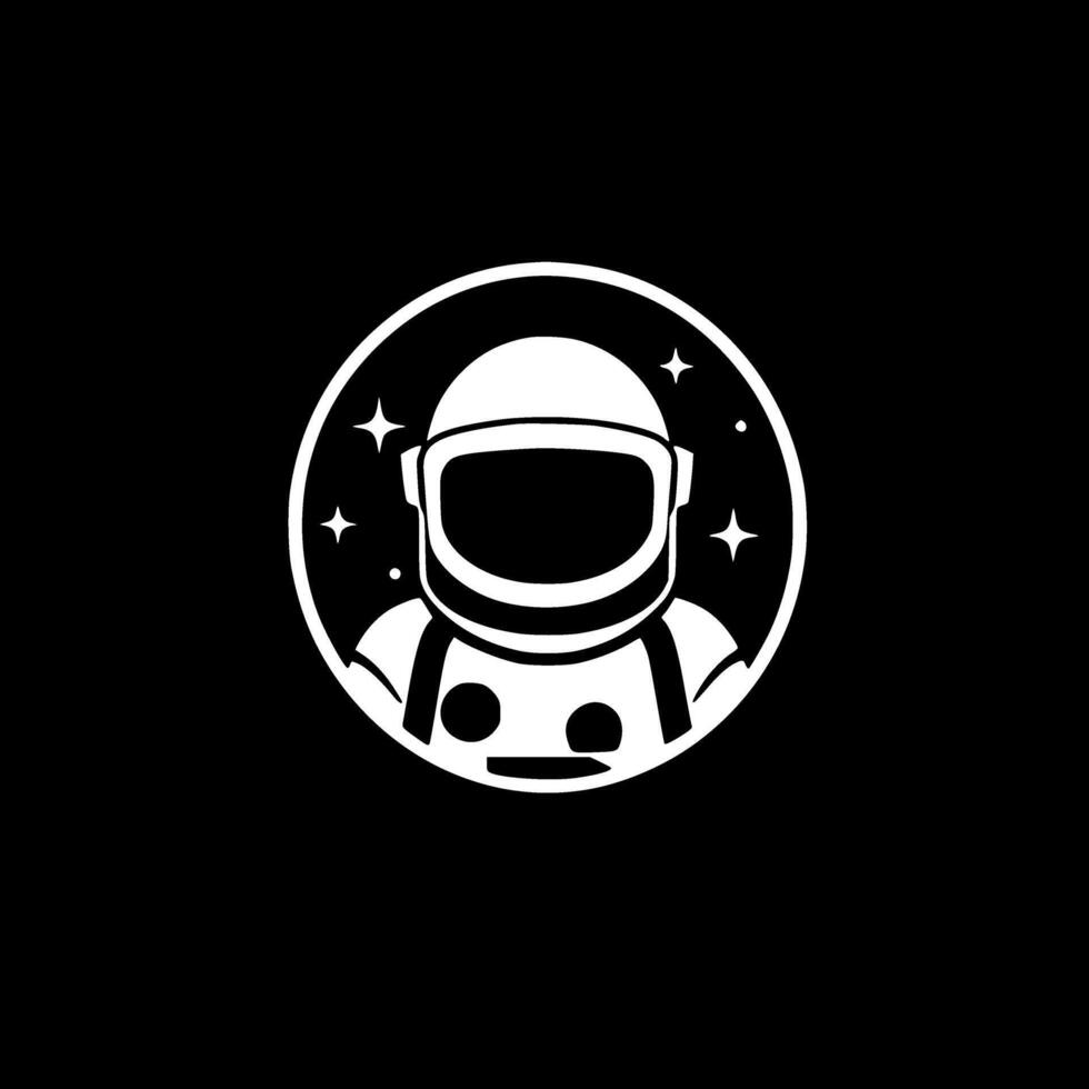 Astronaut, Black and White illustration vector