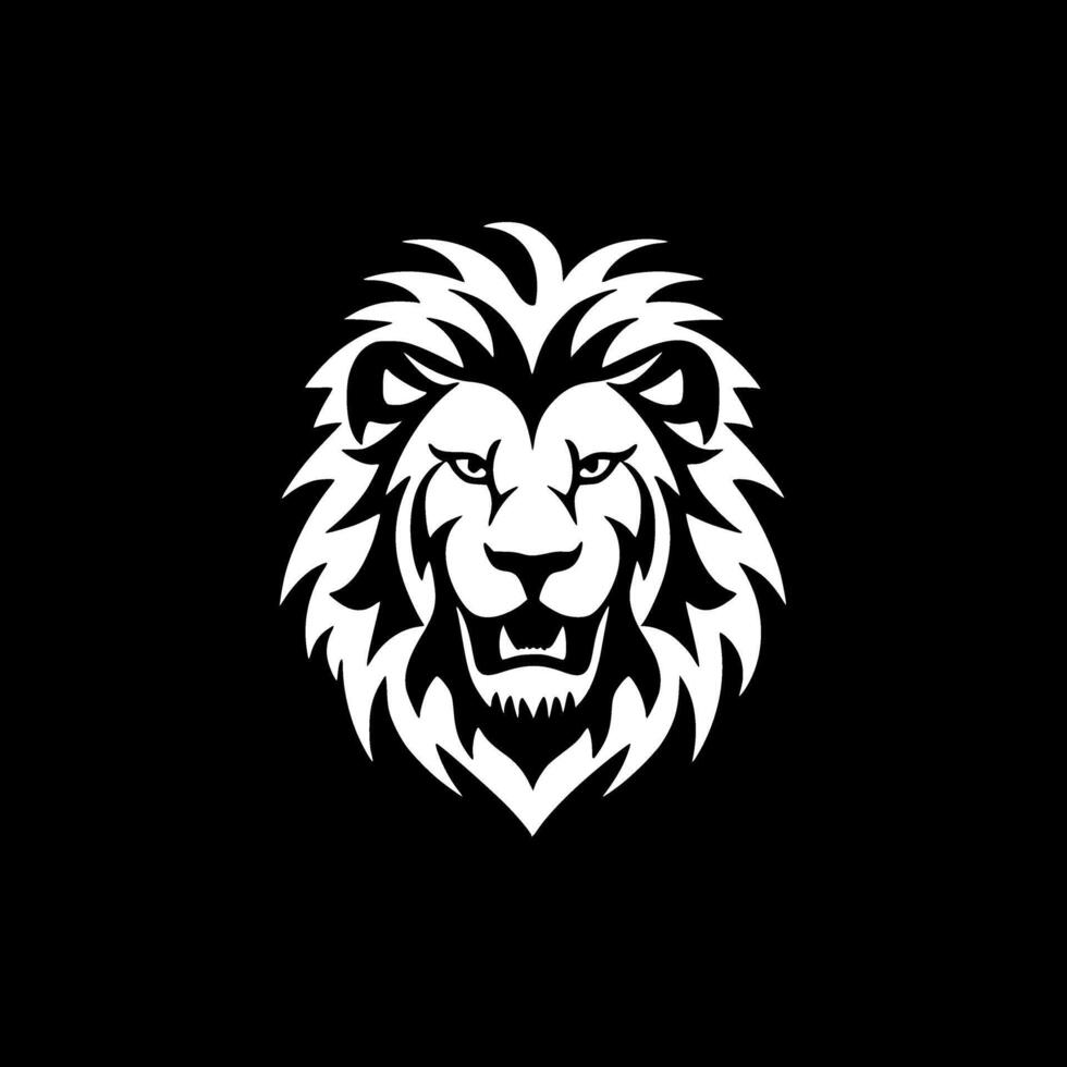 Lion, Minimalist and Simple Silhouette - illustration vector