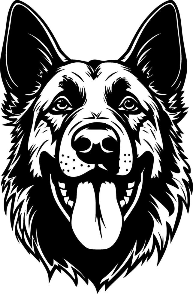 German Shepherd - Minimalist and Flat Logo - illustration vector