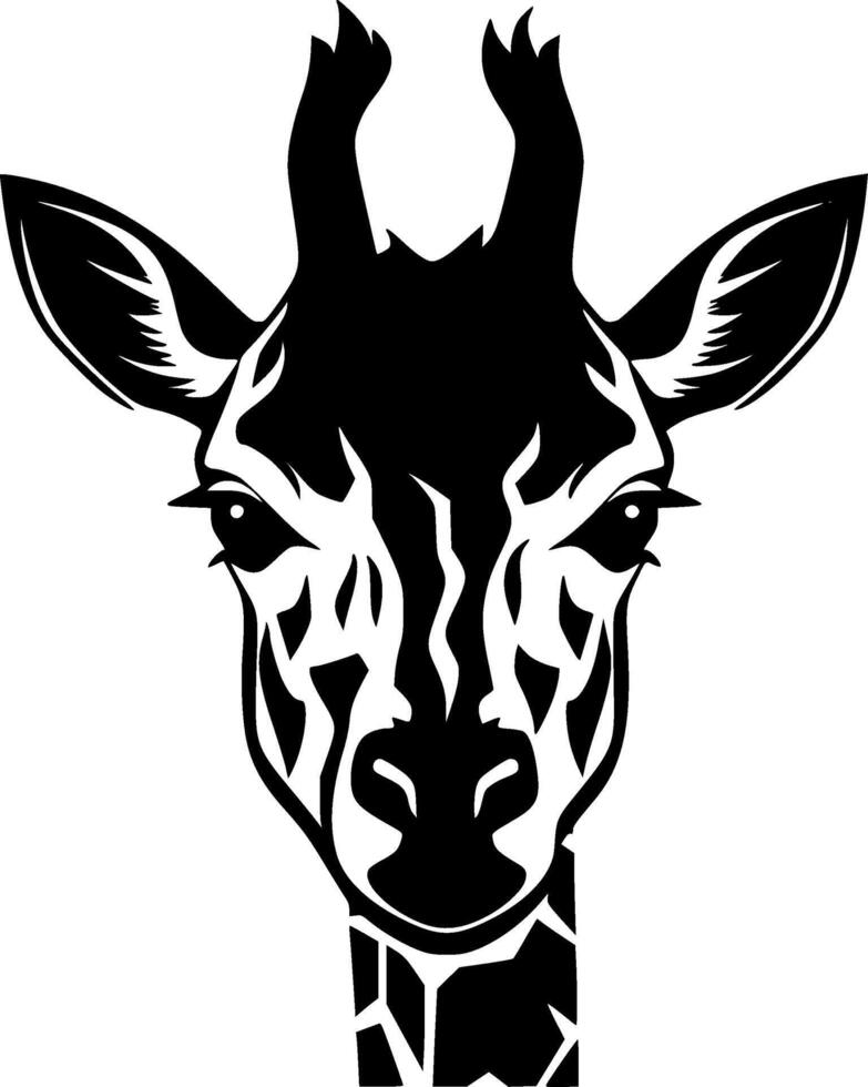 Giraffe, Minimalist and Simple Silhouette - illustration vector