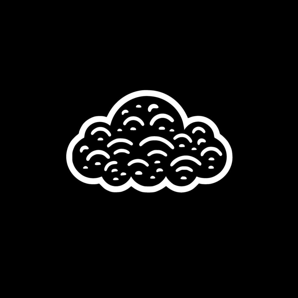 nube, minimalista y sencillo silueta - ilustración vector