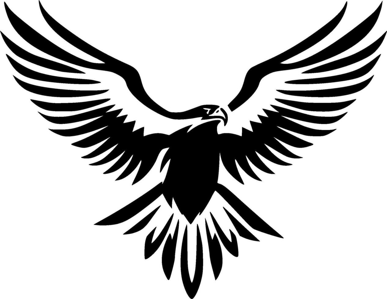 Eagle, Minimalist and Simple Silhouette - illustration vector