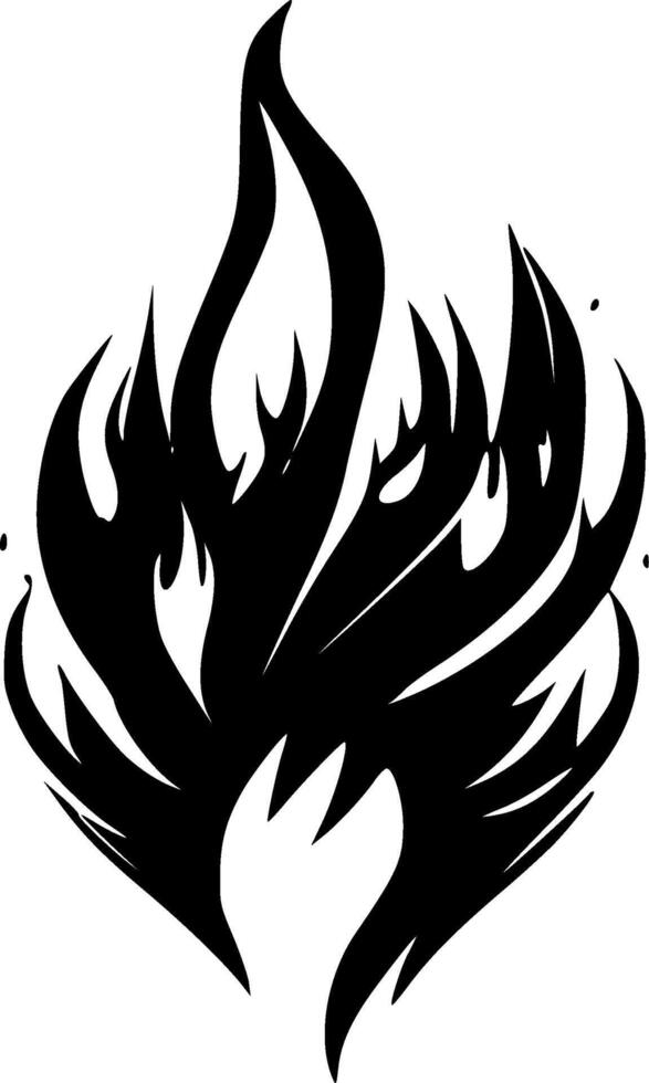 Fire, Minimalist and Simple Silhouette - illustration vector