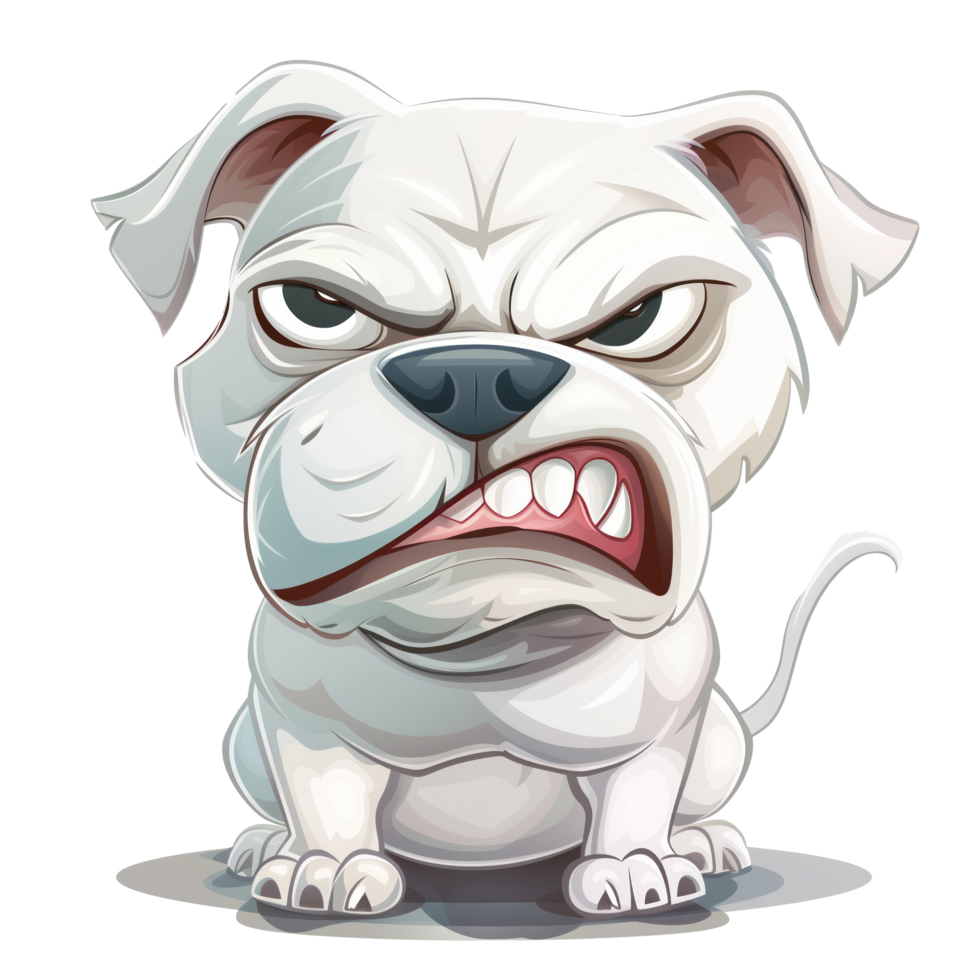 Illustration of annoyed dog expression png