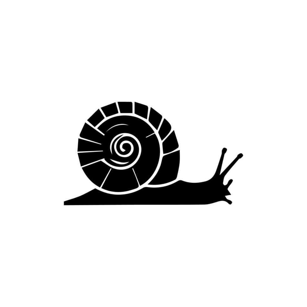 caracol silueta icono. babosa en cáscara gatear pictograma. hélice lento, linda caracoles Moviente. baboso comestible espiral molusco símbolo recopilación. fauna silvestre concepto. aislado ilustración. vector