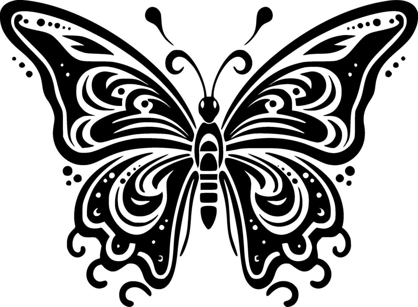 mariposa - minimalista y plano logo - ilustración vector