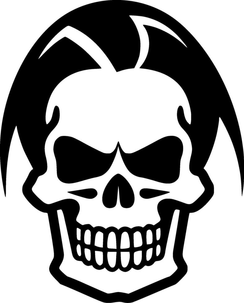 Skull, Minimalist and Simple Silhouette - illustration vector