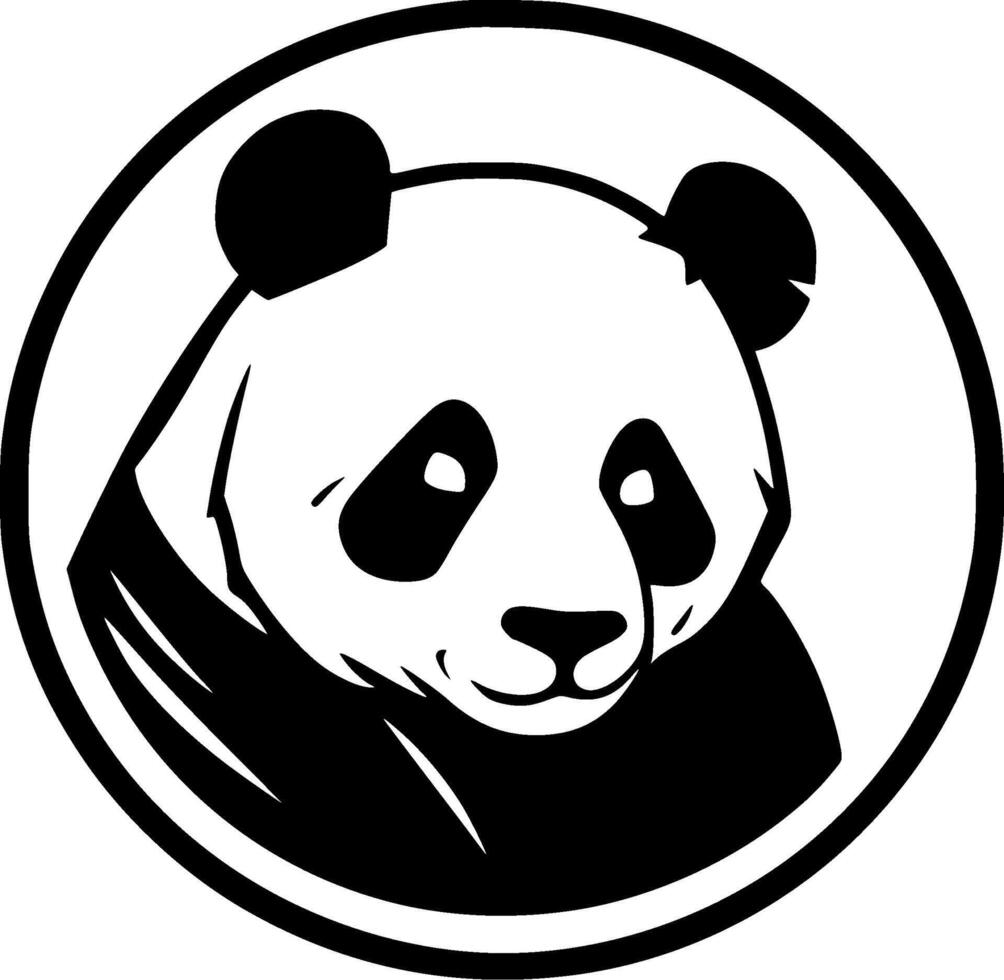 Panda, Black and White illustration vector