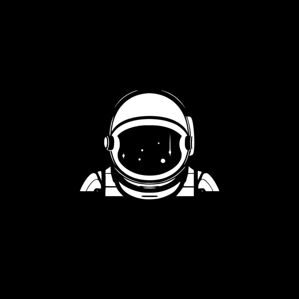 astronauta, minimalista y sencillo silueta - ilustración vector