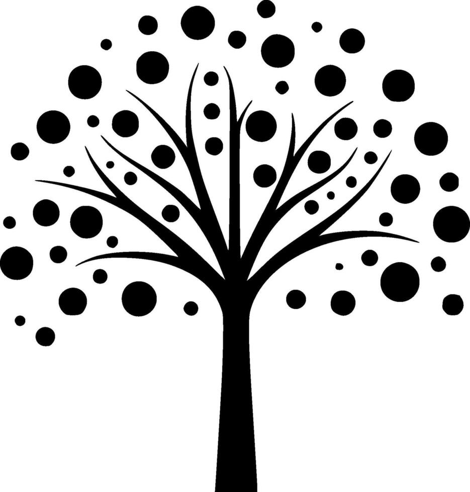 Tree, Minimalist and Simple Silhouette - illustration vector