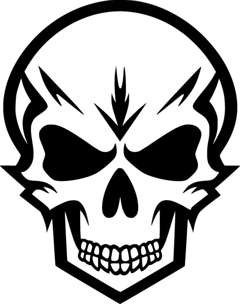 Skull - Minimalist and Flat Logo - illustration vector