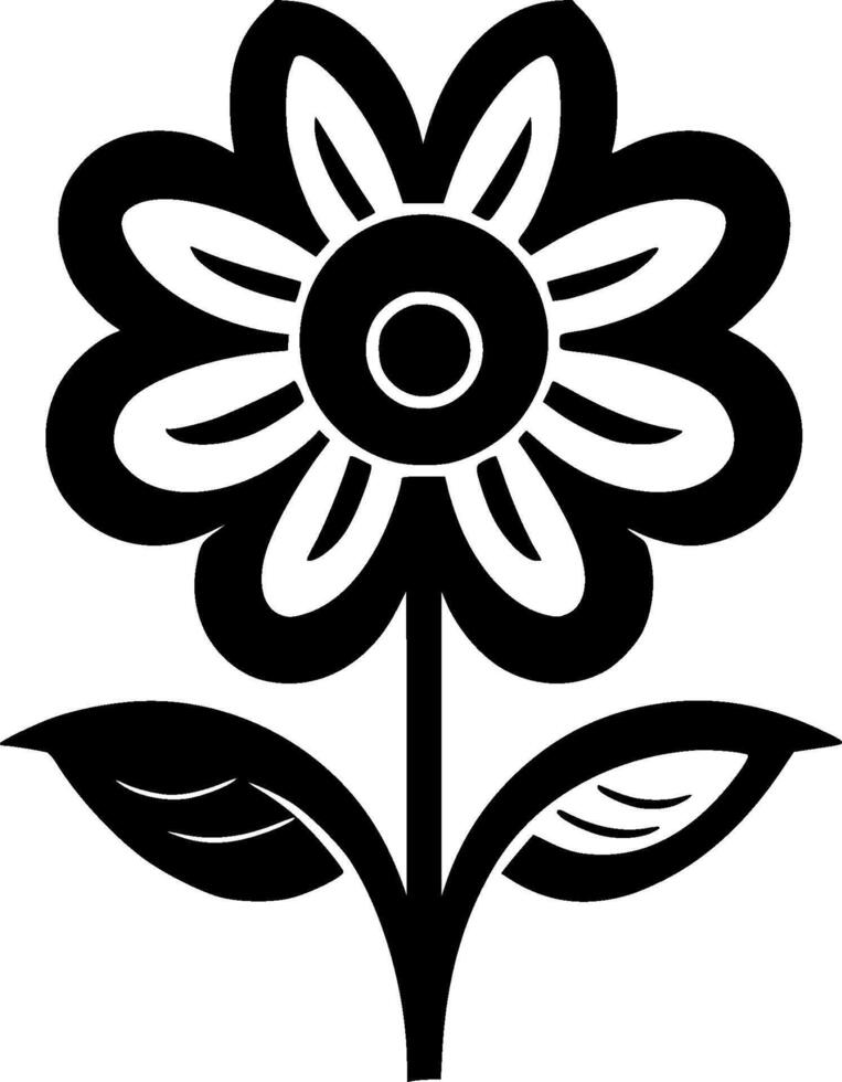 Flower, Minimalist and Simple Silhouette - illustration vector