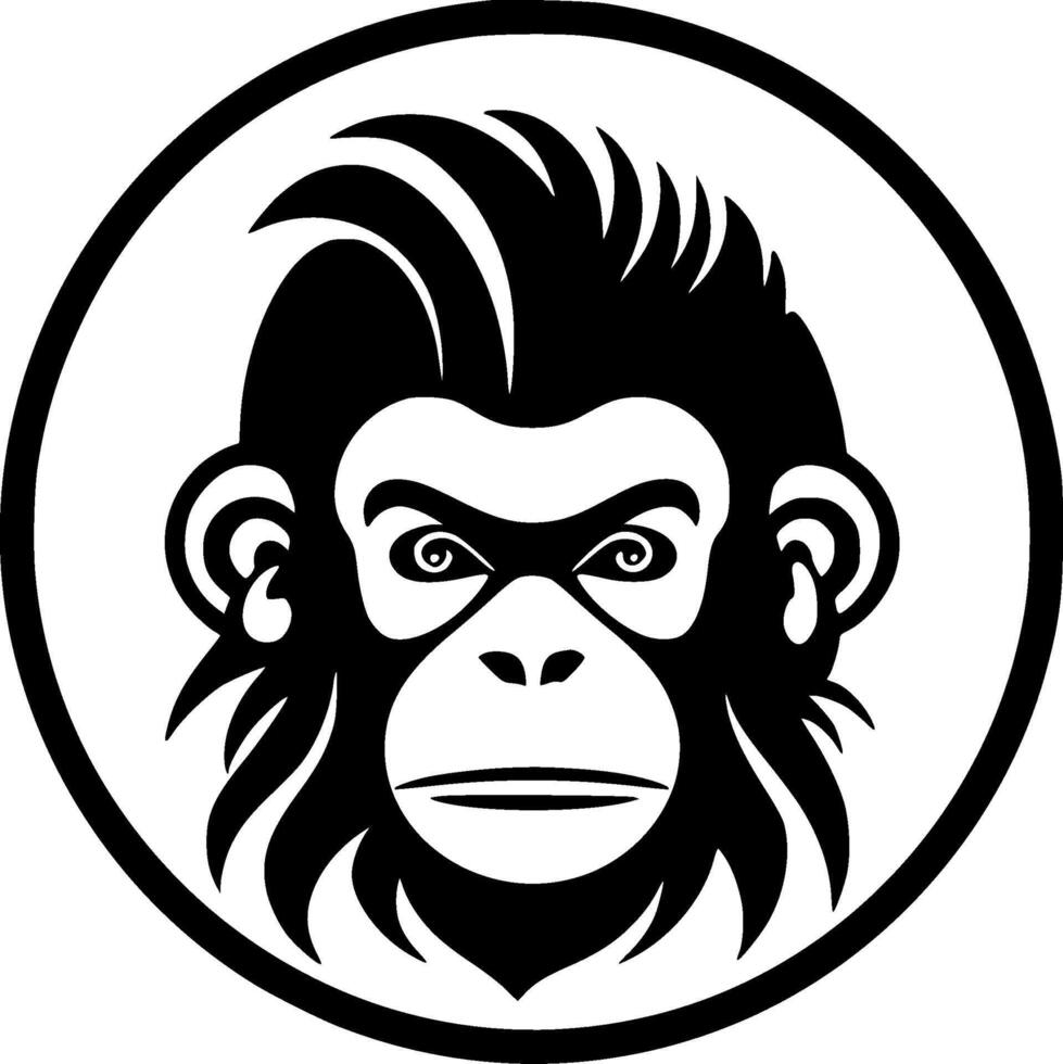 Monkey - High Quality Logo - illustration ideal for T-shirt graphic vector