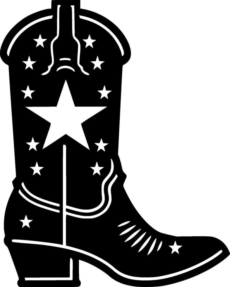 Cowboy Boot - Minimalist and Flat Logo - illustration vector