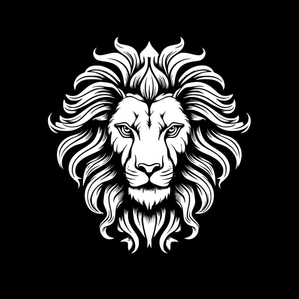 león - minimalista y plano logo - ilustración vector