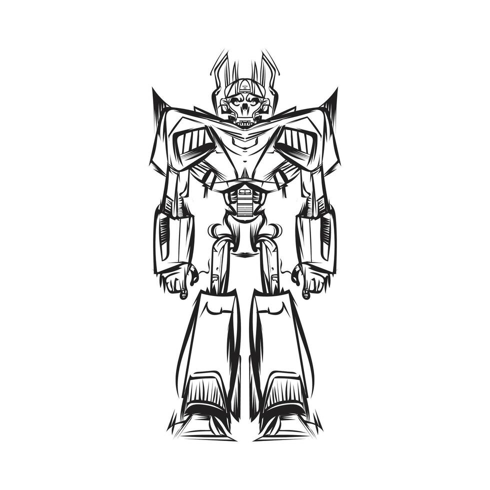 robot illustration design style vector